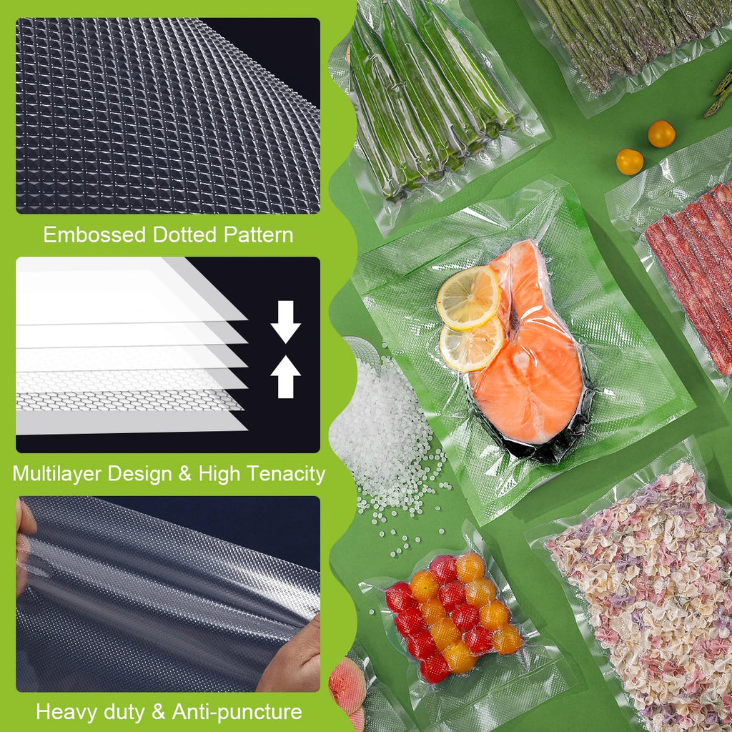 Vacuum Sealed Food Storage Bag Sealer, for Vacuum Preservation Machine, Food Packaging, Freshness Preservation for Kitchen