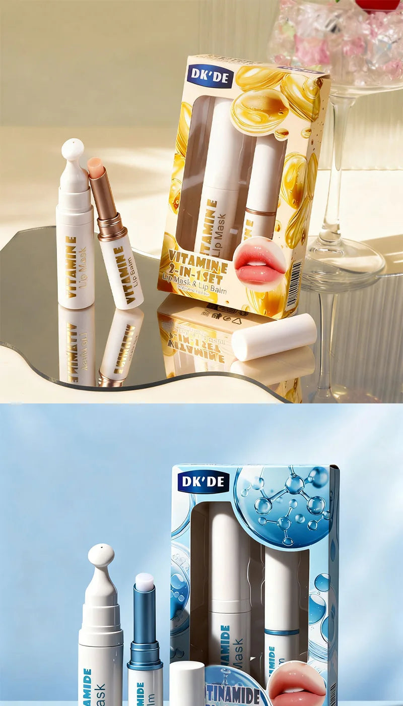 Lip Care & Hydrating Lip Mask Set - Cruelty-Free Night Repair Lip Care Tidesmit