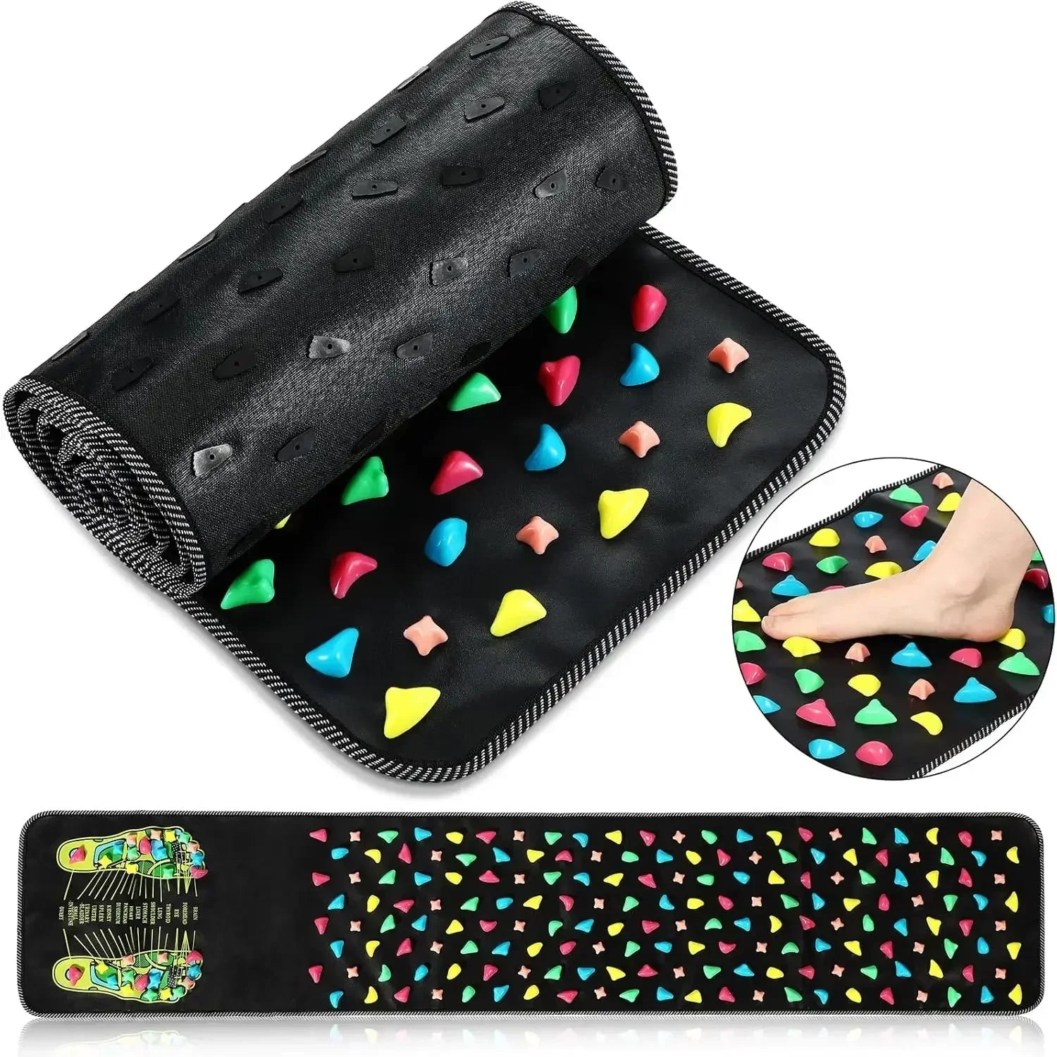 Foot Massage Mat - Acupressure Reflexology Pad for Home Wellness Relaxation Treatment Tidesmit
