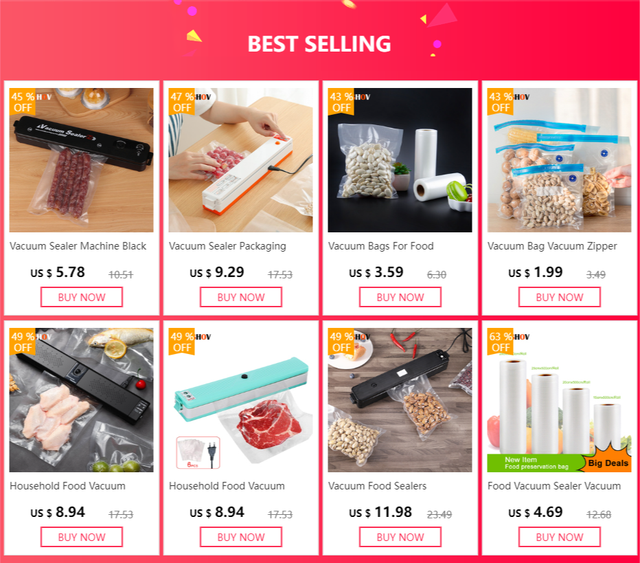 Electric Vacuum Sealer Machine For Food Storage With 10pcs Free Food Saver Bags Automatic Vacuum Sealer Packaging Machine