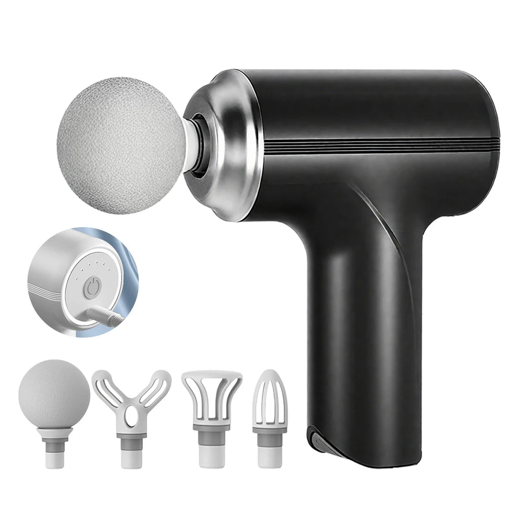 Portable Massage Gun: Deep Tissue Electric Massager for Muscle Relief Back Massage Instrument Tidesmit