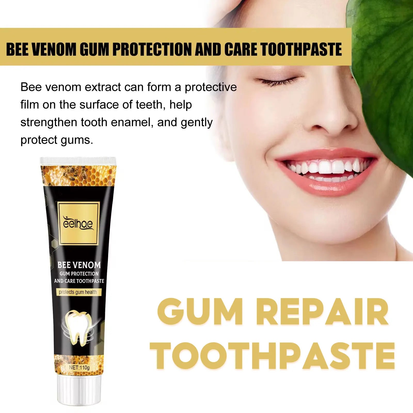 Tidesmit gum repair toothpaste for deep cleaning, plaque removal, and professional teeth whitening.