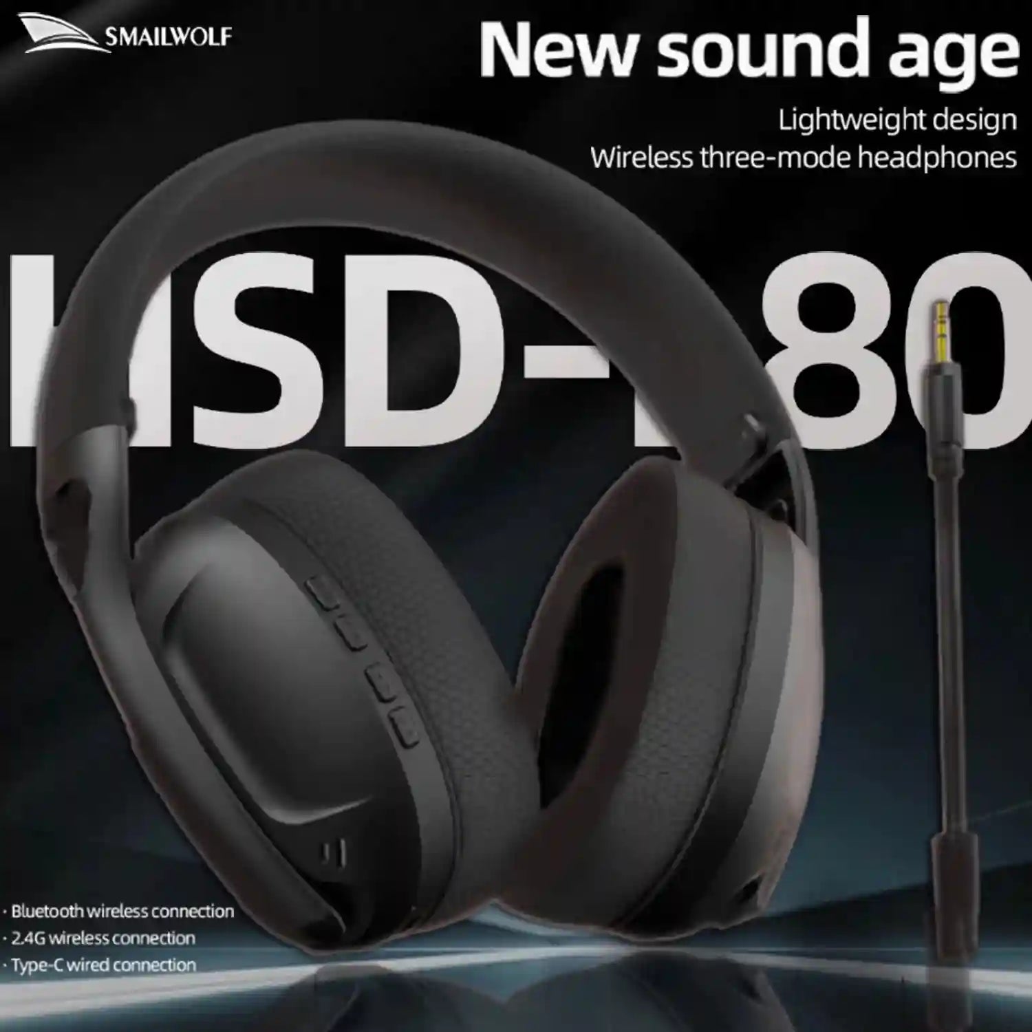 Wireless Gaming Headset 185g – Lightweight Over-Ear Audio Tidesmit
