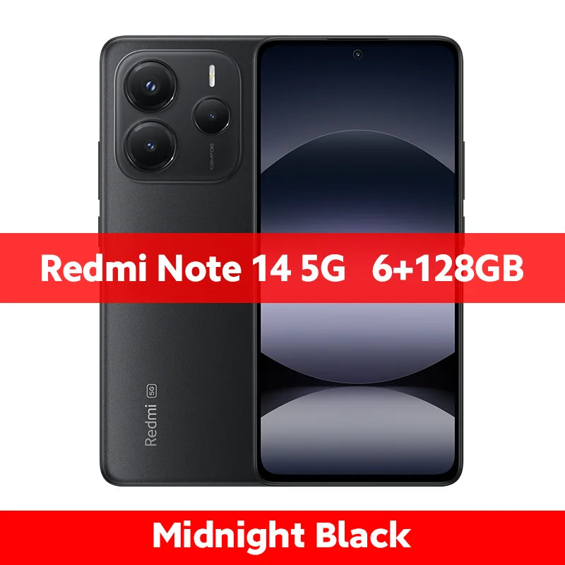 Xiaomi Redmi Note 14 5G Smartphone Global Version NFC 108MP 128GB/256GB ROM Camera MTK Dimensity 7025-Ultra 45W Turbo Charging