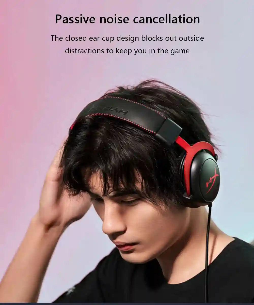 HyperX Cloud II Gaming Headset - 7.1 Surround Sound Over-Ear Headphones Tidesmit
