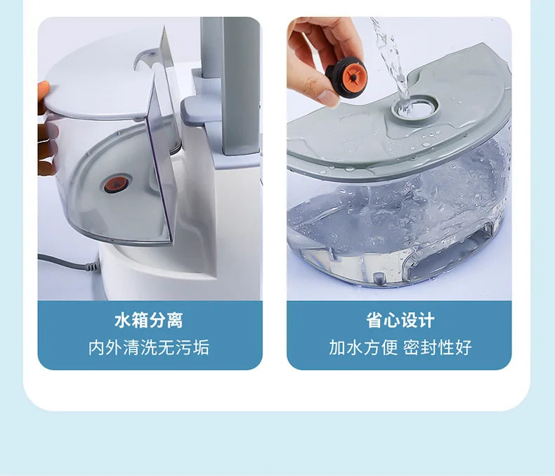 Tidesmit 220V 1800W 2.5L handheld garment steamer with double bars for efficient vertical household clothes ironing