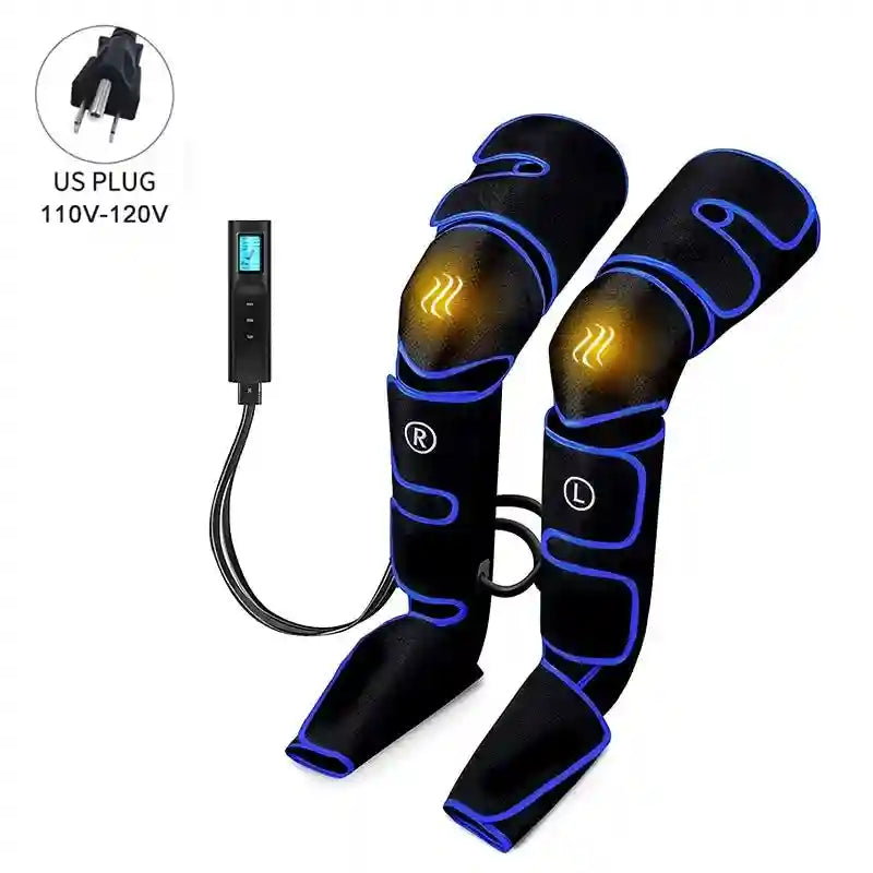 Leg Air Compression Massager With Heat - Portable Relaxation Therapy Relaxation Treatment US Plug Tidesmit