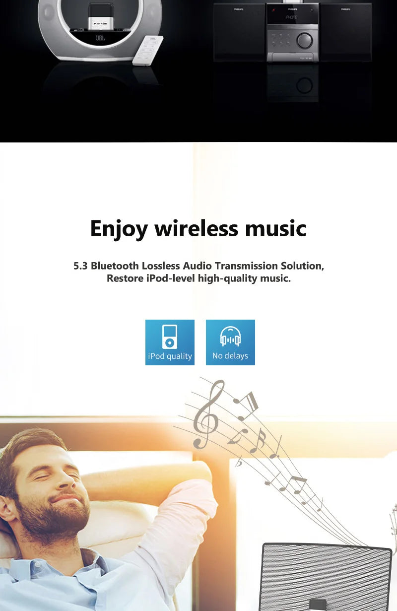 30 Pin Bluetooth Adapter for Bose SoundDock - Wireless Audio Receiver Tidesmit