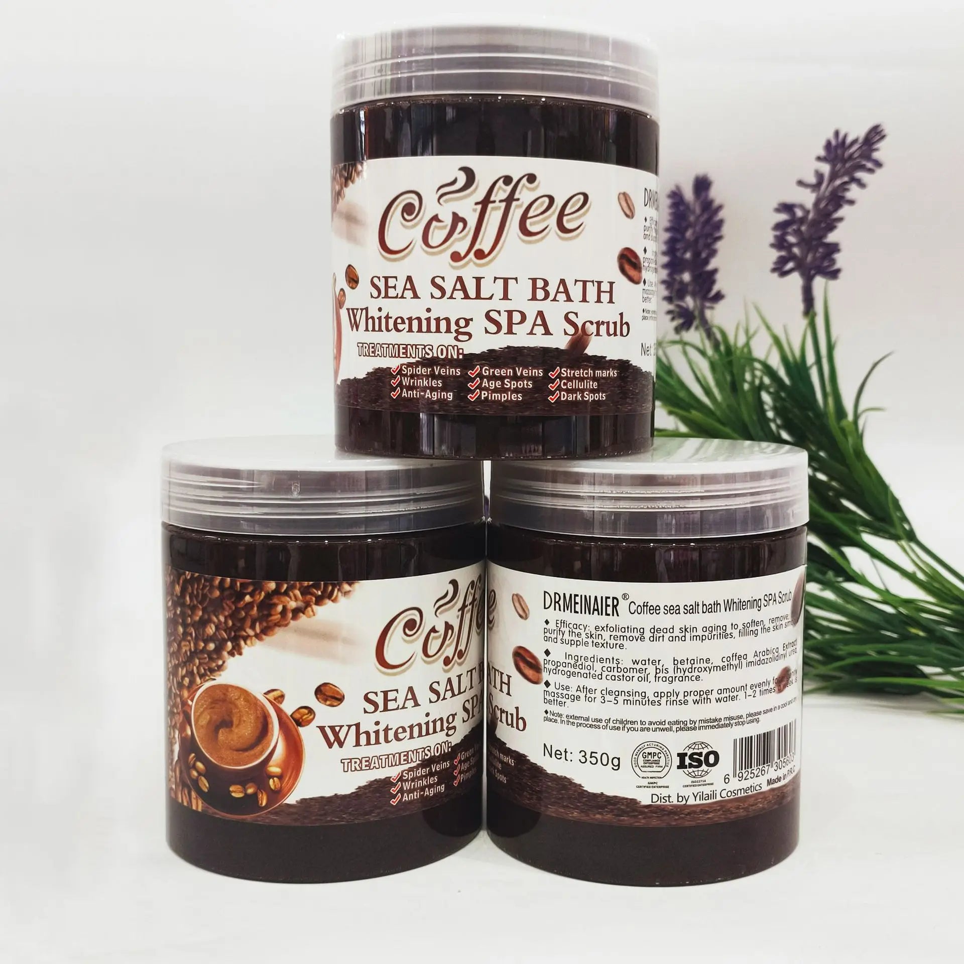 Coffee Body Scrub Exfoliating Salt Cream for Cellulite - 350g Scrubs Treatments Tidesmit