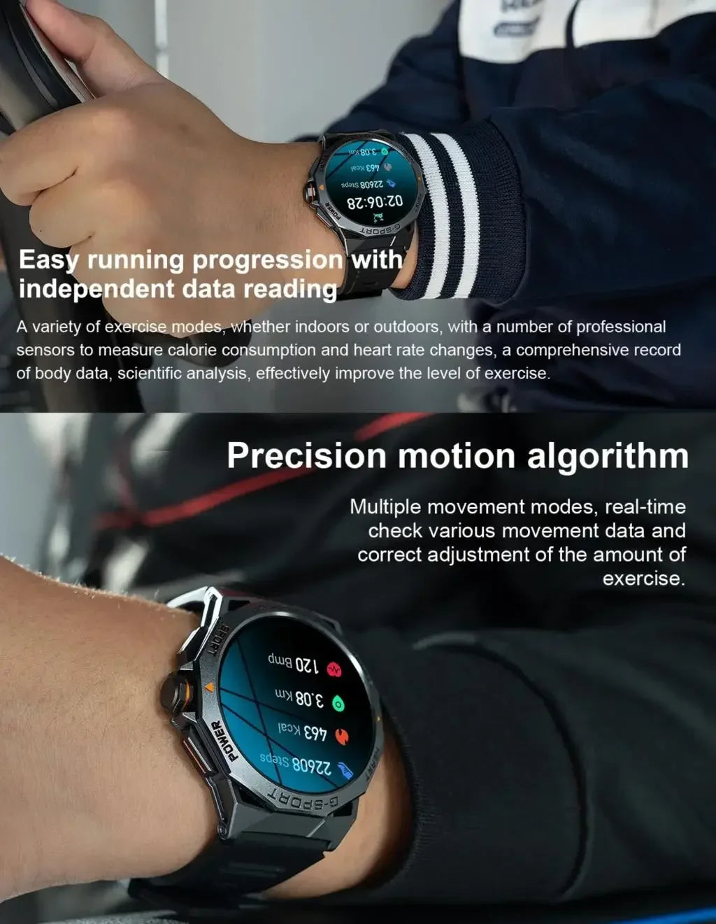 1.43inch AMOLED Screen Smartwatch Men Outdoor Sports Fitness 400mAh Large Battery Bluetooth Call Music Heart Rate Smart Bracelet