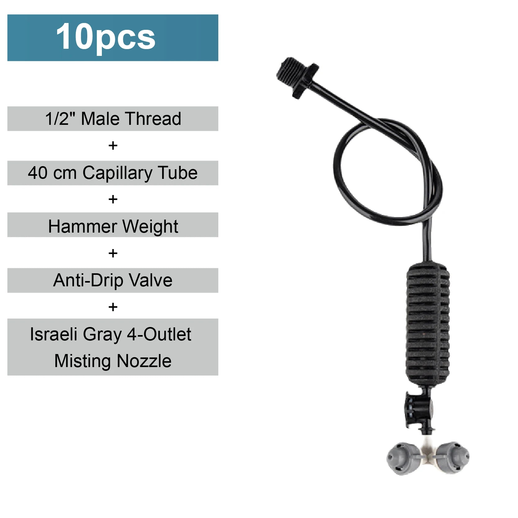 Greenhouse Hanging Mist Sprayer 360° Rotating Irrigation Spray Nozzle Fogging Sprinkler Nozzle for Garden Irrigation