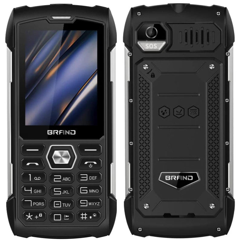 EAOR 2G Rugged Flashlight 4000mAh Big Battery Power Bank IP68 Waterproof 2.8 IPS large screen 0.3M cam MTK feature mobile Phone