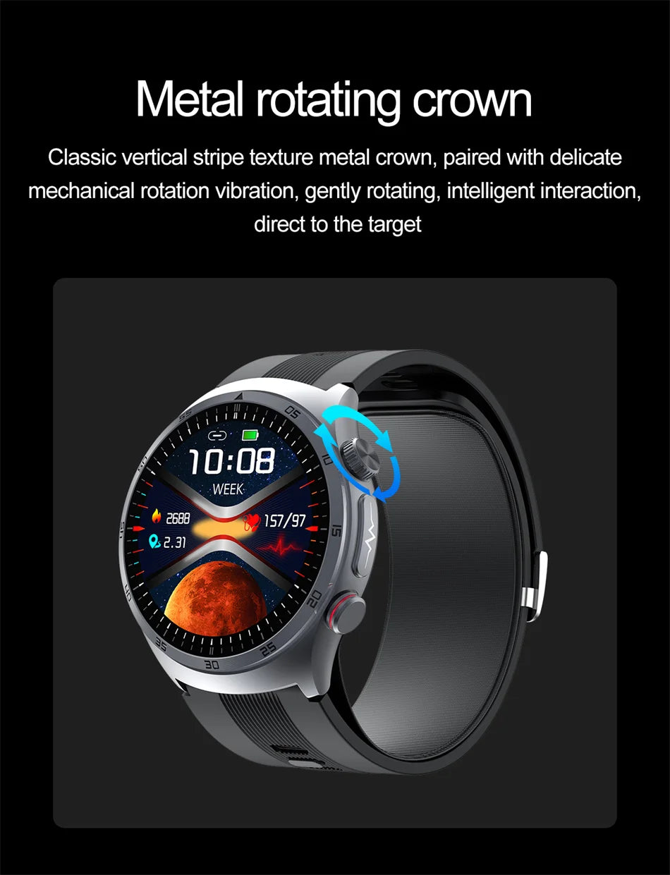 New AI Diagosis ECG Health Smart Watch Men Blood Pressure Lipid Uric Acid NFC Air Pump Airbag Health Smartwatches For men Women