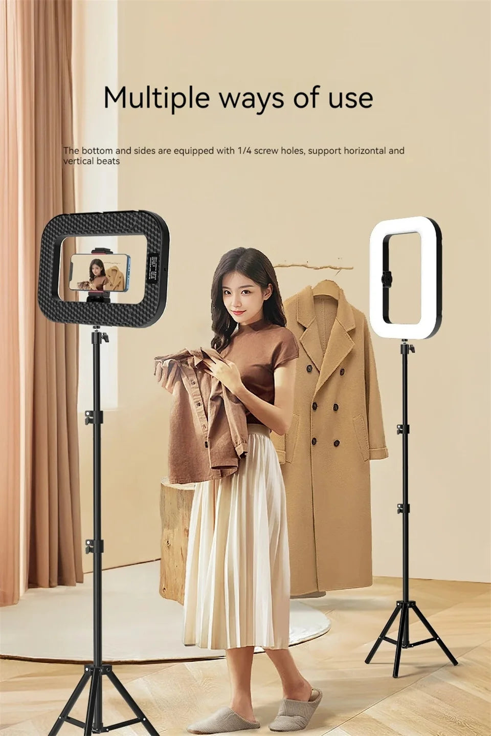 Handheld Ring Light for Phone - Portable LED Vlog Lighting Tidesmit