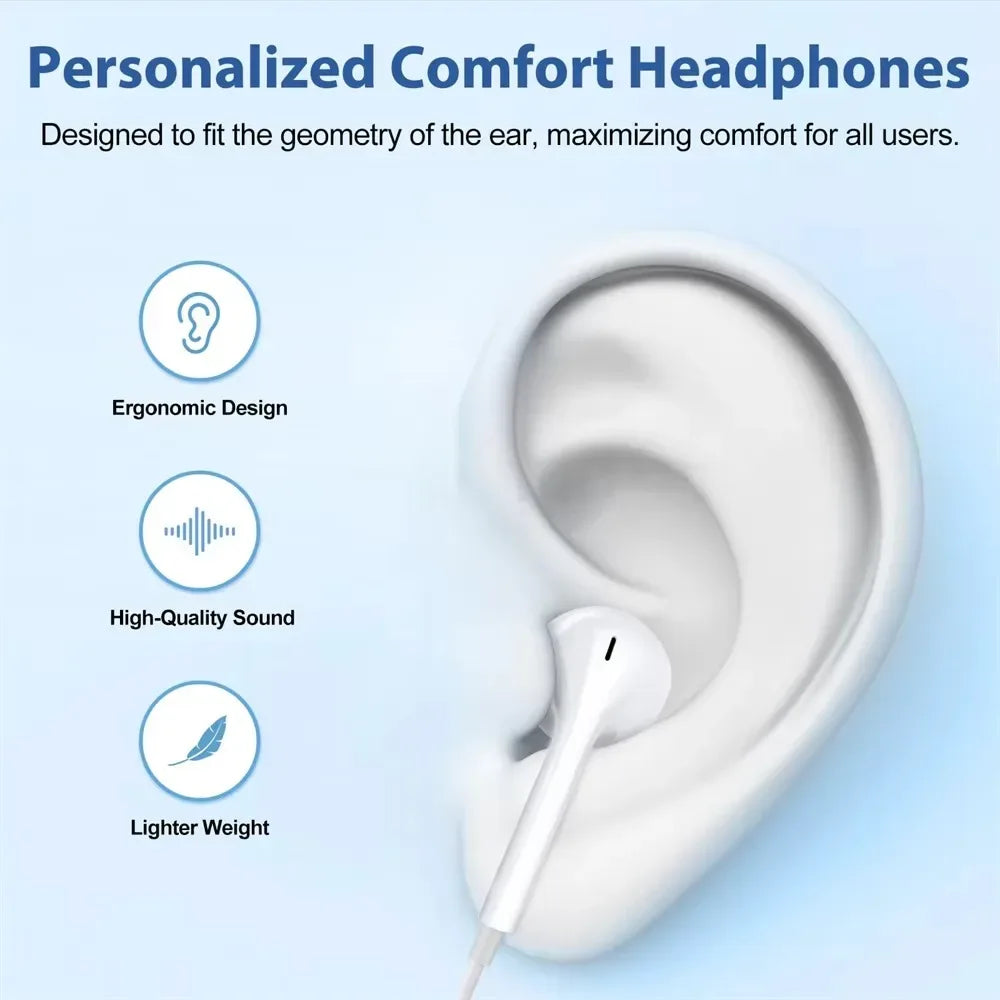 Tidesmit Wired Earphones USB-C & 3.5mm In-Ear Headset with Mic Tidesmit