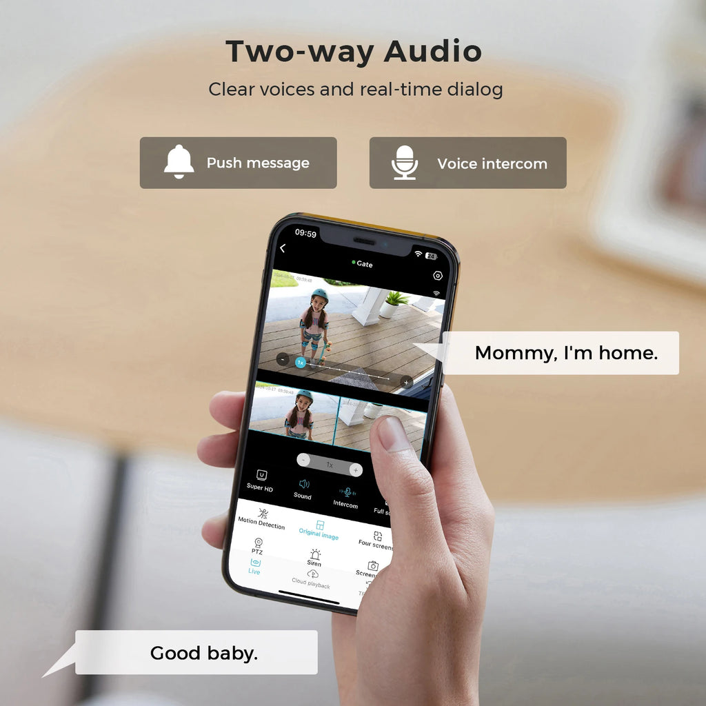20MP Outdoors Wifi Camera 10K HD Three Lens Security 5G PTZ IP Camera 10X Digital Zoom Lens Human AI Auto Detect Tracking Camera