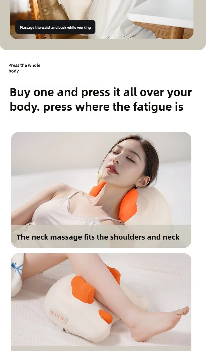 Shiatsu Neck and Shoulder Massager with Heat - Portable Relief Device Relaxation Treatment Tidesmit