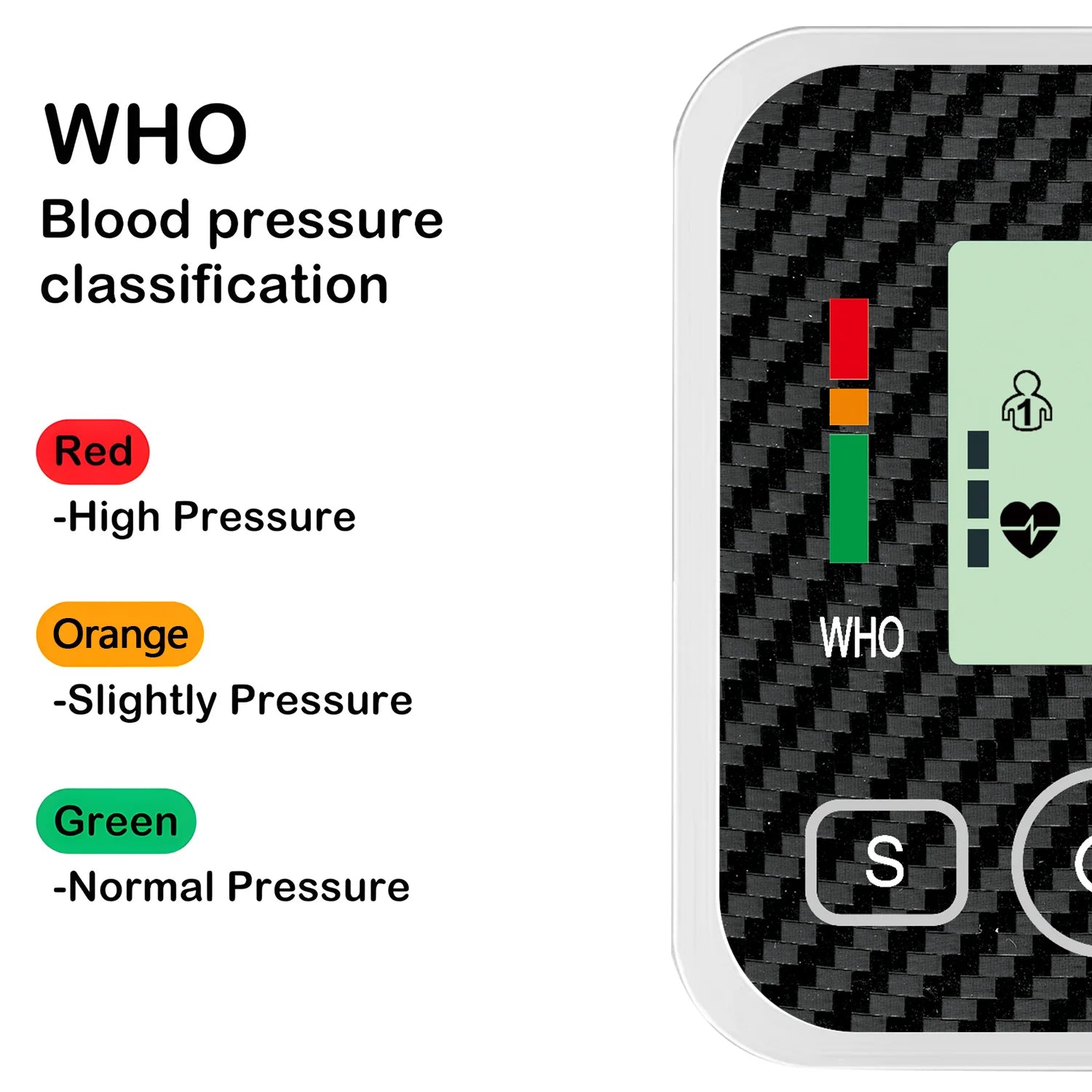 Automatic Digital Upper Arm Blood Pressure Monitor LCD & Cuff Medical Measuring BP & Pulse Rate Blood Pressure Monitors for Home