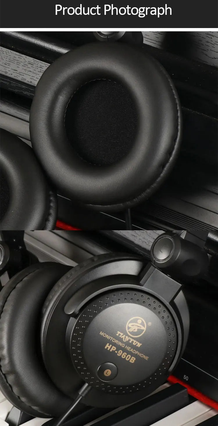 Studio Monitor Headphones with Active Noise Cancellation - Wired Over-Ear Tidesmit