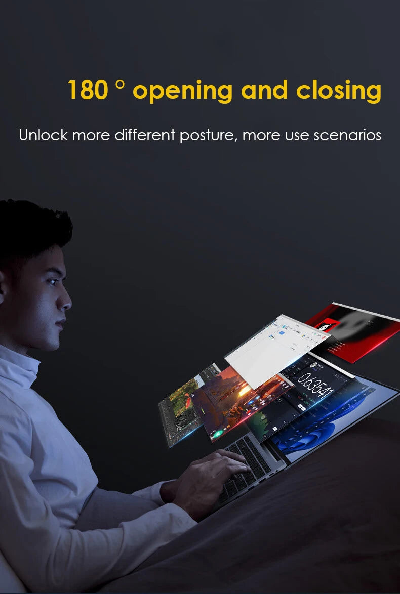 2026 Portable Laptop Computer Intel Core i9 10980HK/N150 Windows 11 Gaming Notebook 16GB RAM 1TB SSD WiFi6 14.1" Office Laptop