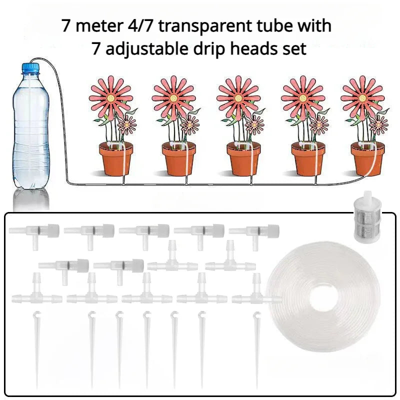 1pc Lazy Man Automatic Watering Set Adjustable Drip Balcony Garden Potted Plants Watering System Quantitative Drip Irrigator
