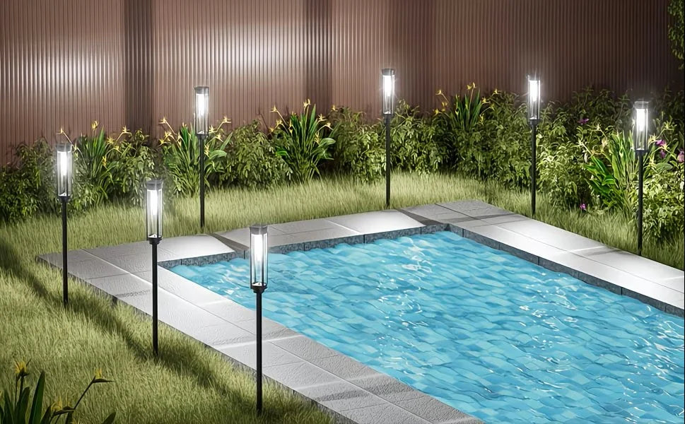 SUPER BRIGHT Solar Pathway Lights Outdoor, 8 Pack Solar Lights Outdoor, Auto On/Off, IP65 Waterproof Solar Garden Lights Solar Powered Landscape Lighting for Yard Patio Walkway Driveway Pathway