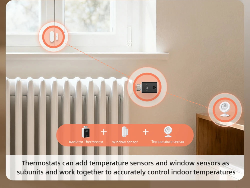 AVATTO ZigBee 3.0 Smart Thermostat Radiator Actuator,TRV Thermostatic Valve Controller Support Tuya Alexa Google Home Alice