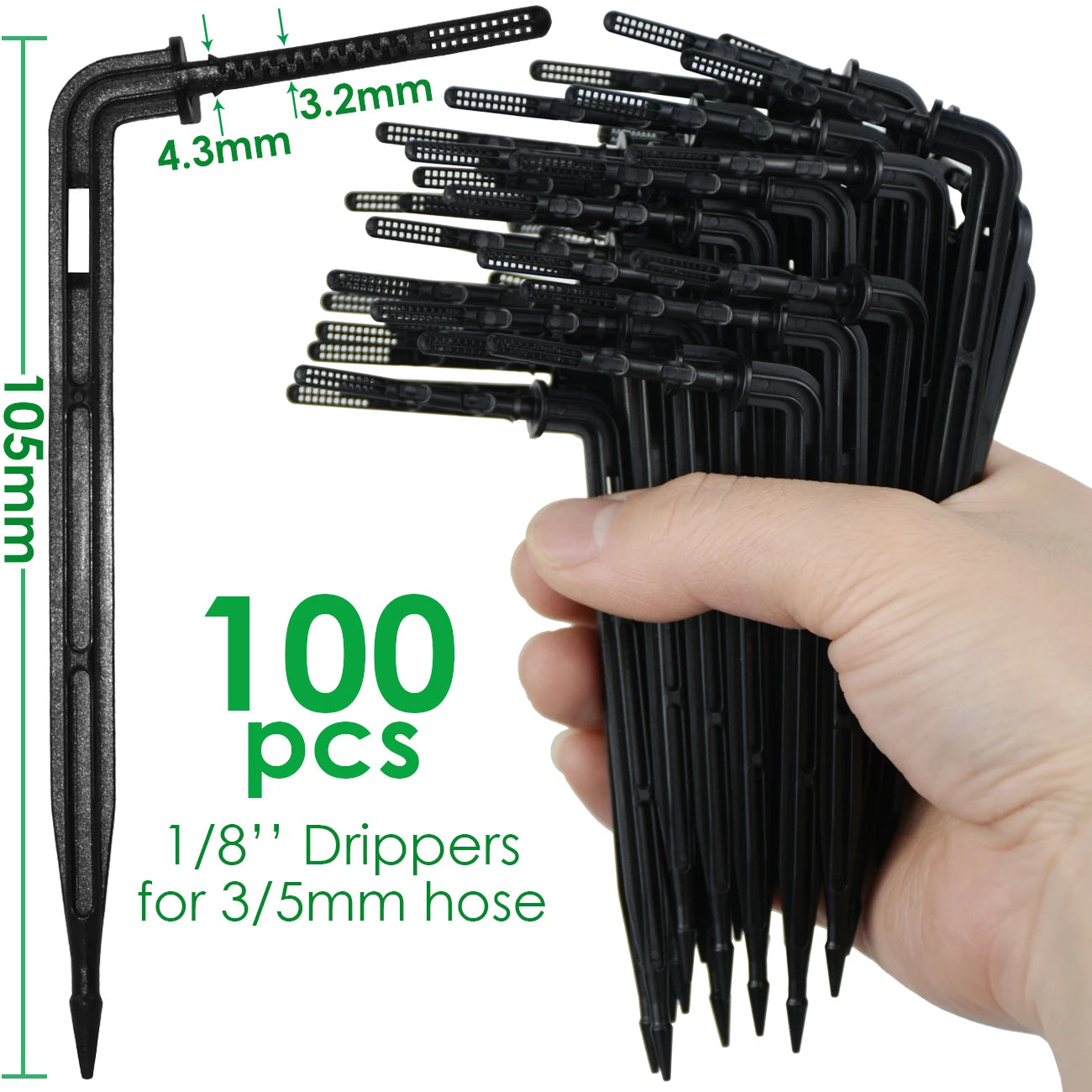 KESLA Drip Irrigation Kit 10-100M 4Way 2Way 8L Drip Arrow 3/5mm Hose Watering System Dripper Sprinkler Pot Planting Greenhouse
