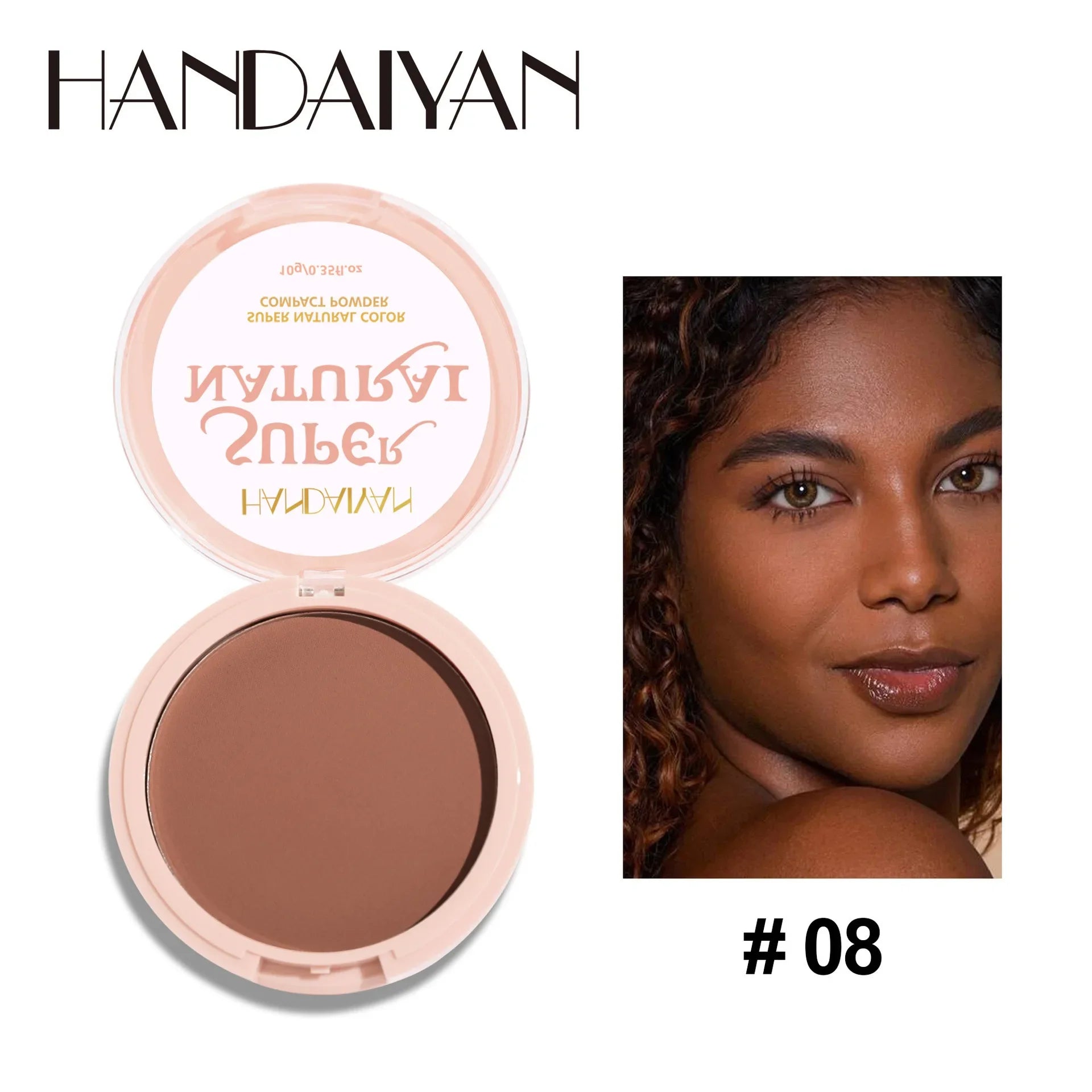 Tidesmit 8 colors matte pressed powder texture close-up for full coverage oil control and natural face makeup finish