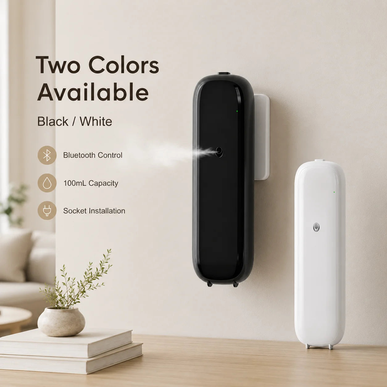 Smart Aroma Diffuser Essential Oil Electric Machine 100ml Waterless Bluetooth Control Scent Smell Device for Hotel Home Bathroom