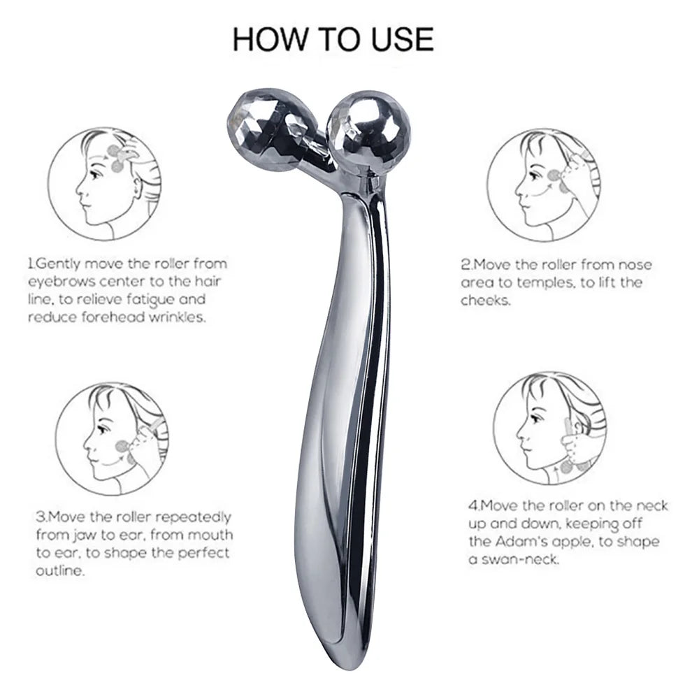 3D Face Roller Massager | Ergonomic Skin Lifting Wellness Tool Relaxation Treatment Tidesmit