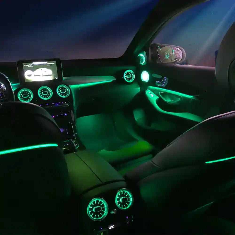 Mercedes-Benz W205 Ambient LED Vents - 64-Color Lighting Kit Tidesmit