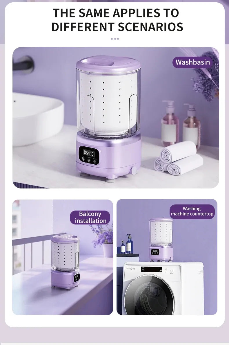 Tidesmit 2L Wireless Mini Portable Washing Machine