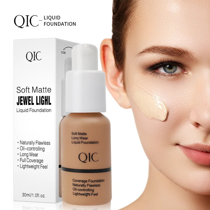 Tidesmit 30ml liquid foundation concealer for a flawless matte finish with oil control and waterproof long-lasting wear
