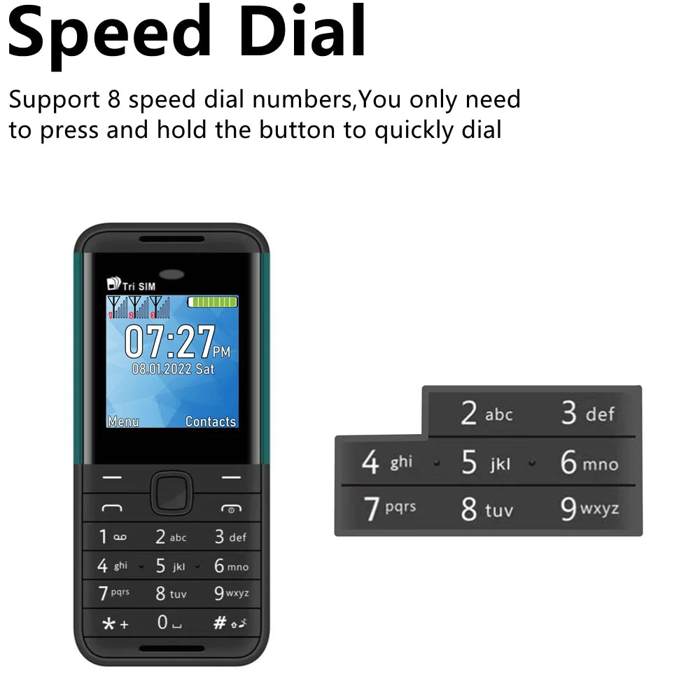 SERVO BM5310 Small Cell Phone 3 SIM Card 1.3" Screen Mini Mobile Phones Auto Call recorder Bluetooth dial Speed dial Cellphones