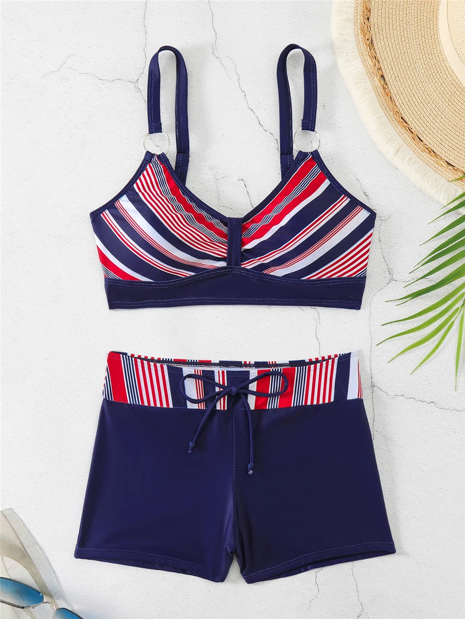2025 High Waist Bikinis Women Sports Swimwear Print Bathing Suit Female Padded Beach Wear Bathers Swimming Swimsuit Summer
