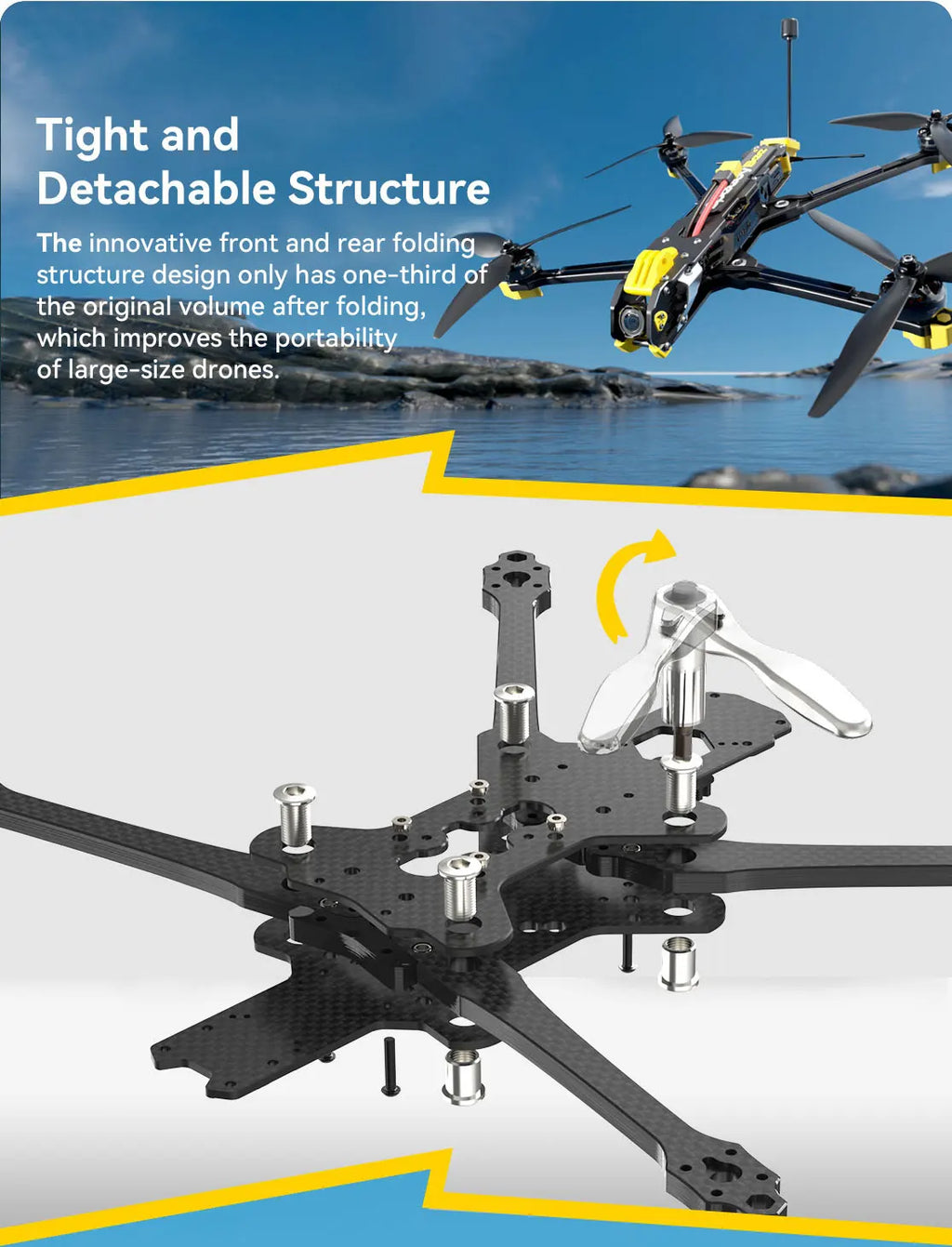 SpeedyBee Mario Fold 8 Long Range GPS Camera Drone - Foldable Power Kit Tidesmit