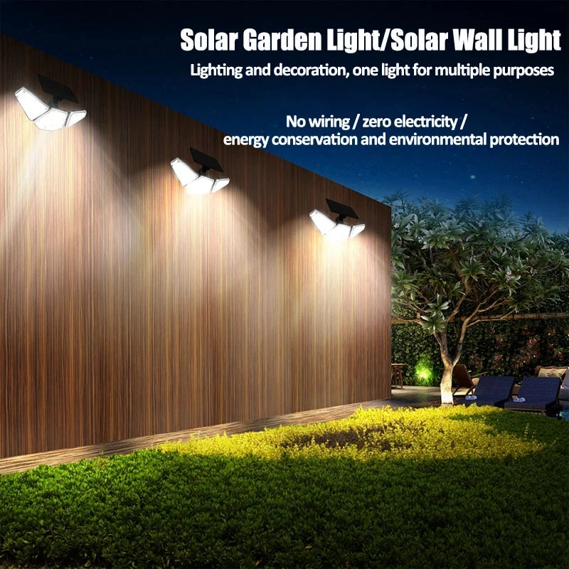 1/2Pcs Solar Outdoor Lights, 113 LED Security Lights With Remote Control, 270 Degree Angle Adjusted, Outdoor IP65 Waterproof, 3 Lighting Modes, 1.5W Solar Panel, PIR Human Detect, Garden Yard Solar Wall Lights