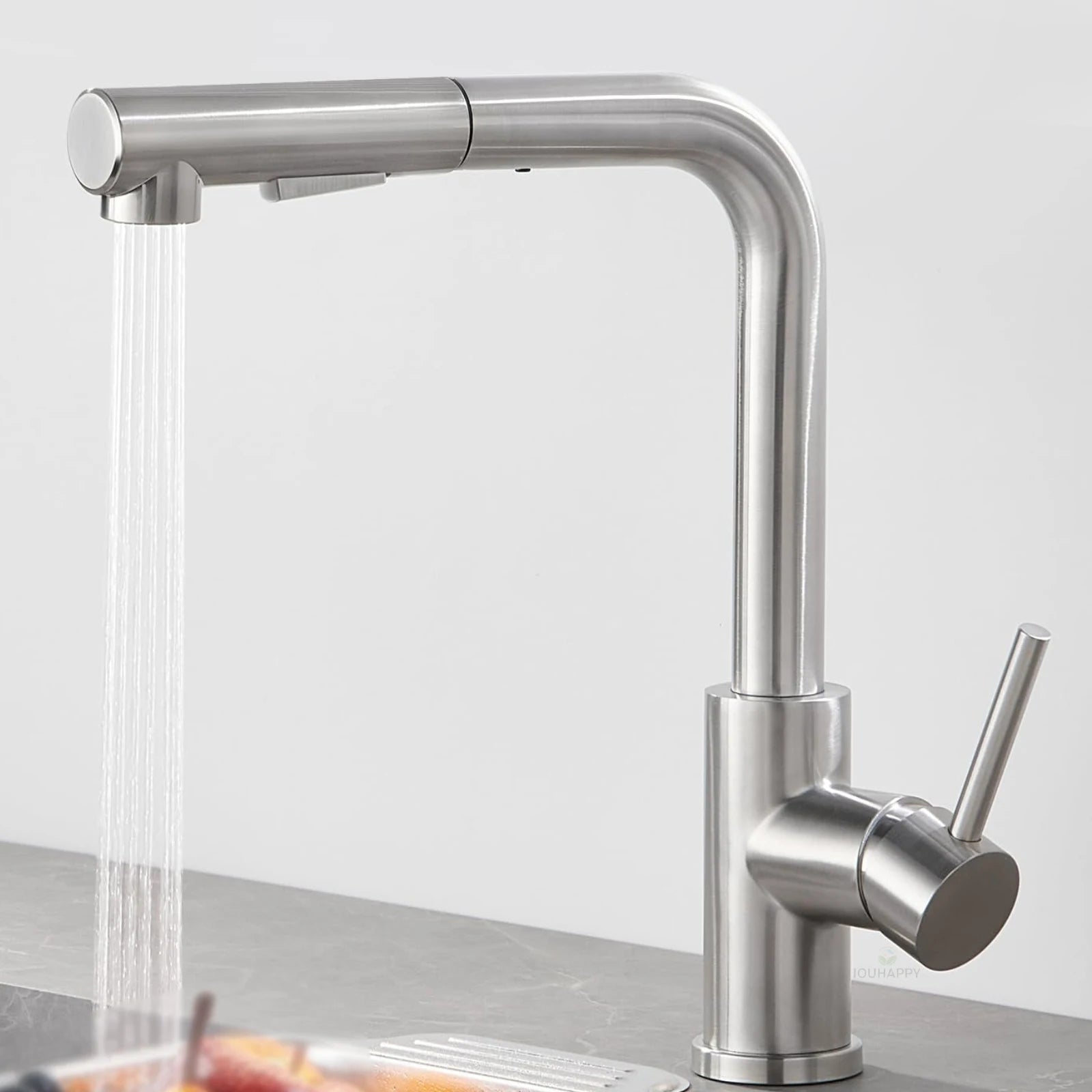 Pull Out Kitchen Sink Faucet Two Model Stream Sprayer Nozzle Stainless Steel Hot Cold Wate Mixer Tap Deck Single-hole Installation Kitchen Accessories