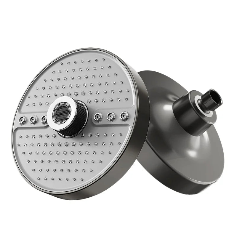 Adjustable Rainfall Shower Head 5 Modes Big Panel High-pressure Large Flow Top Spray 175mm Ceiling Mounted Supercharge Shower