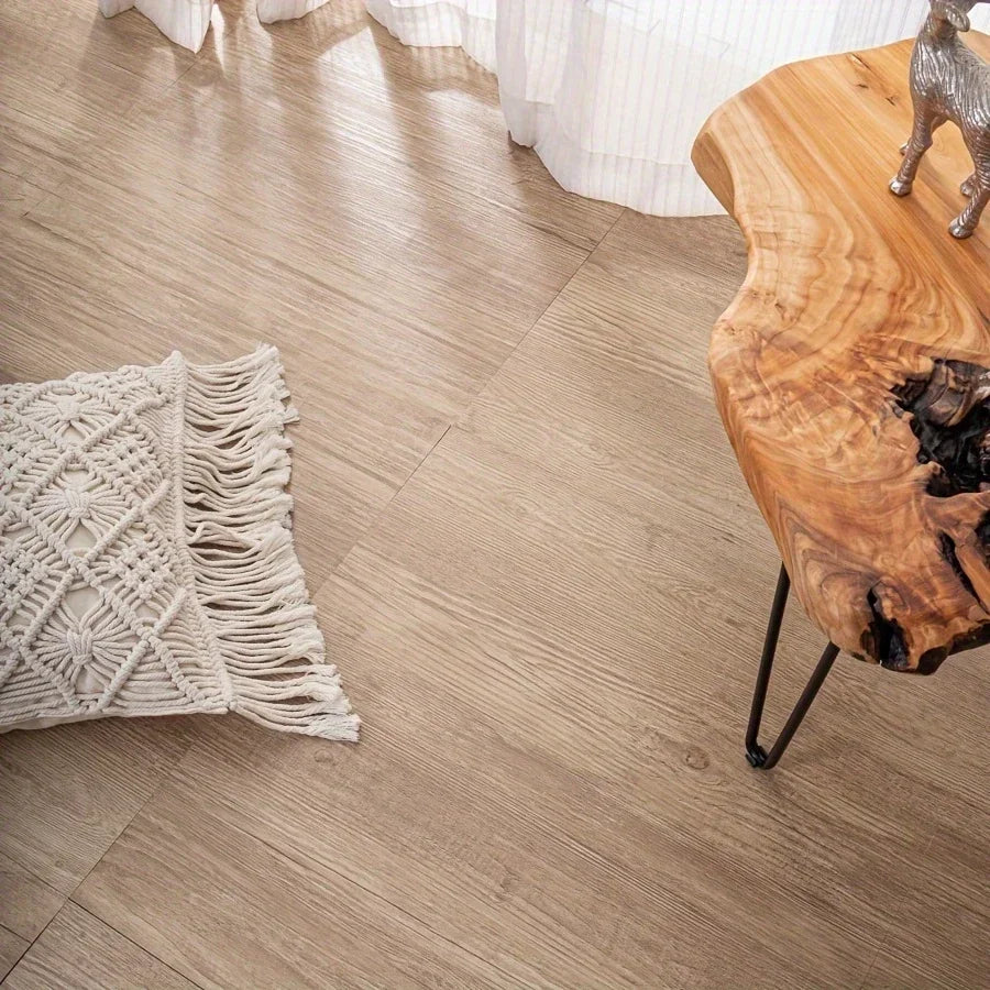Self-adhesive Vinyl Floor Tiles Wood Grain Design Waterproof  Wear-resistant Wall Tiles for Bedrooms Kitchens Living Room Decor