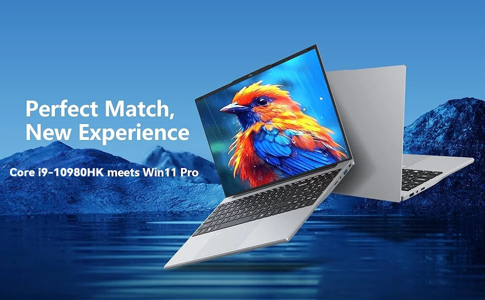 2026 Windows 11 Laptops 15.6 inch Laptop Fingerprint Unlock Intel Core I9-10980HK 16GB RAM 2TB SSD Backlight Gaming Notebook