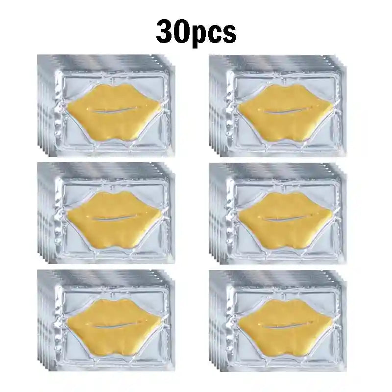 Crystal Collagen Lip Mask - Hydrating Lip Treatment for Plump Lips Lip Care Gold 30pcs Tidesmit