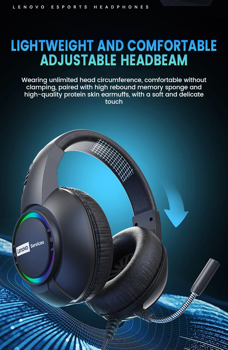Wired Gaming Headset with 7.1 Surround Sound and RGB Lighting - E08 USB Tidesmit