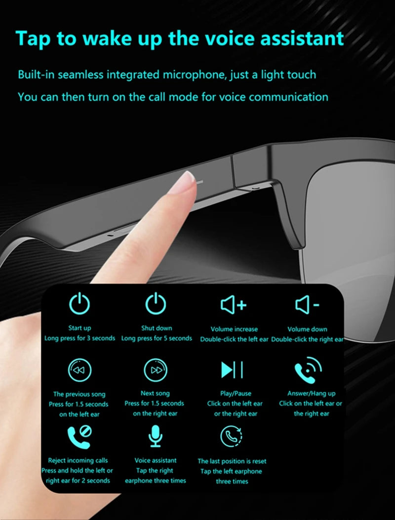 Bluetooth Smart Glasses: Wireless Audio Sunglasses for Immersive Sound Tidesmit