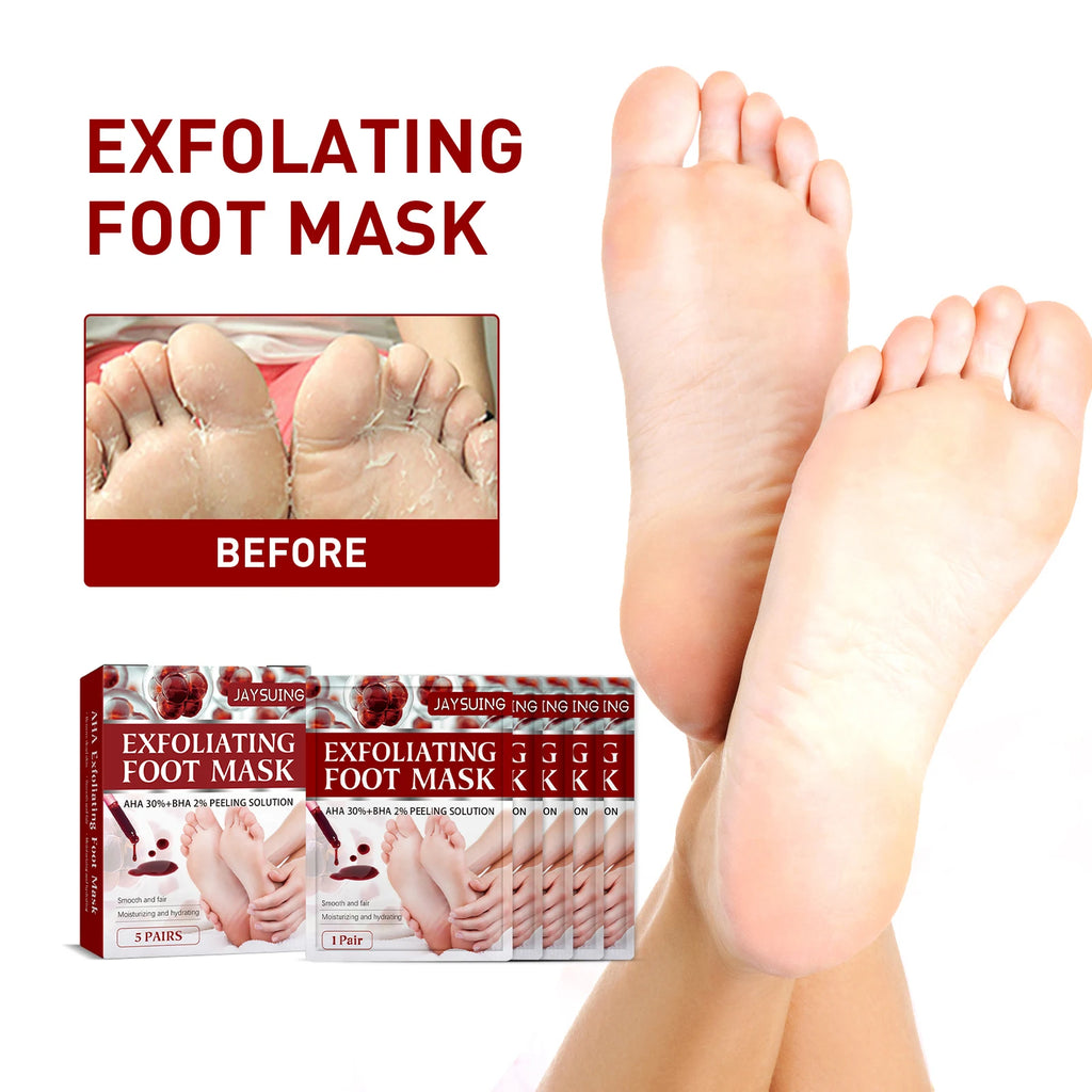 Exfoliating Foot Peel Mask - Apple Extract Callus Remover (5-15 Pack) Scrubs Treatments Tidesmit