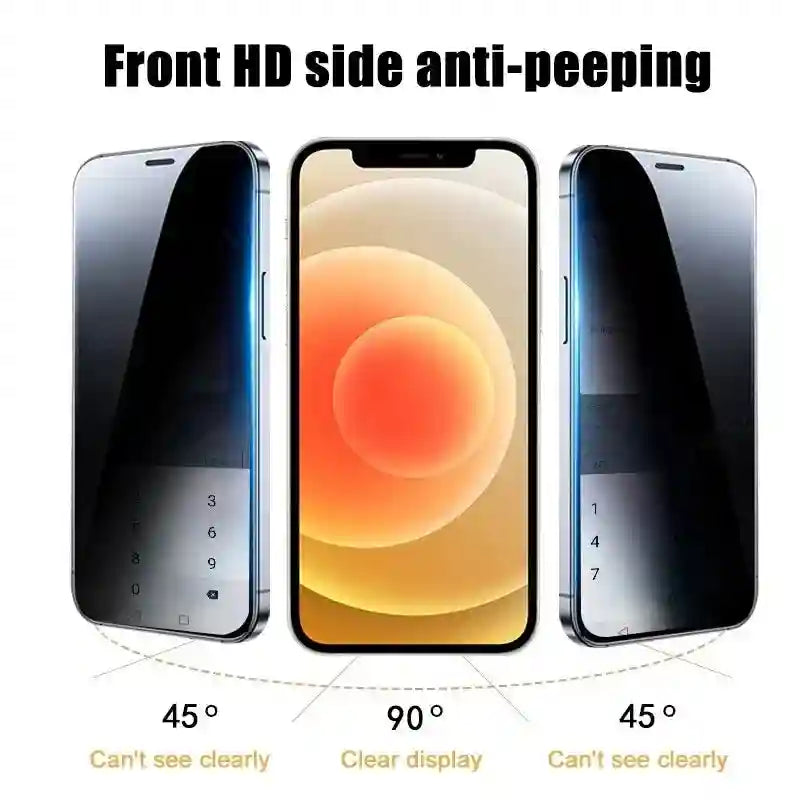 Reno 13F Privacy Screen Protector - 4 Pack Anti-Spy 9H Tempered Glass AE Tidesmit