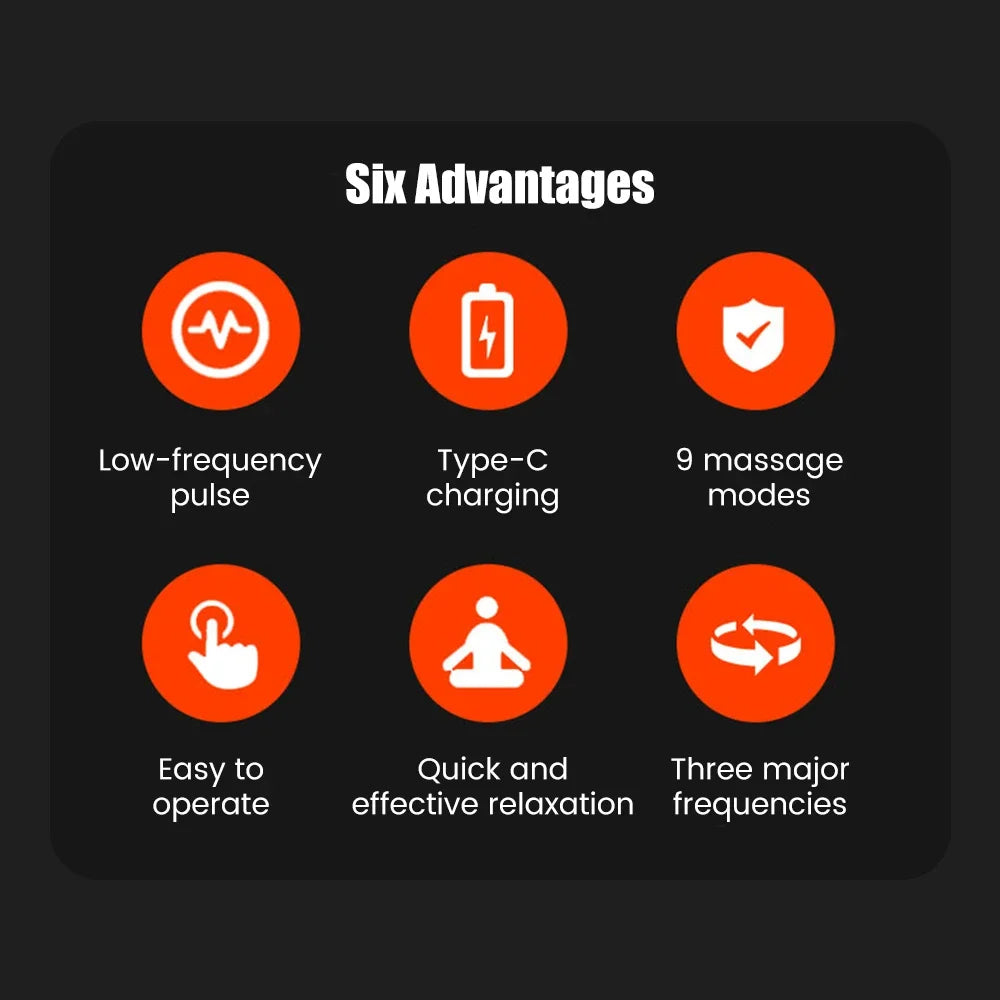 TENS Muscle Stimulator - Electric EMS Body Massager for Pain Relief Body Shaping Massage Equipment Tidesmit