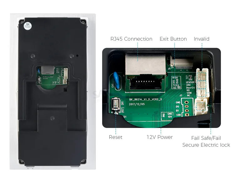 HOMSECUR PoE Powered Outdoor Doorbell Camera Rust-proof Aluminium Alloy BC121IP-1S Flush Mount For HDK IP Video Doorphone System