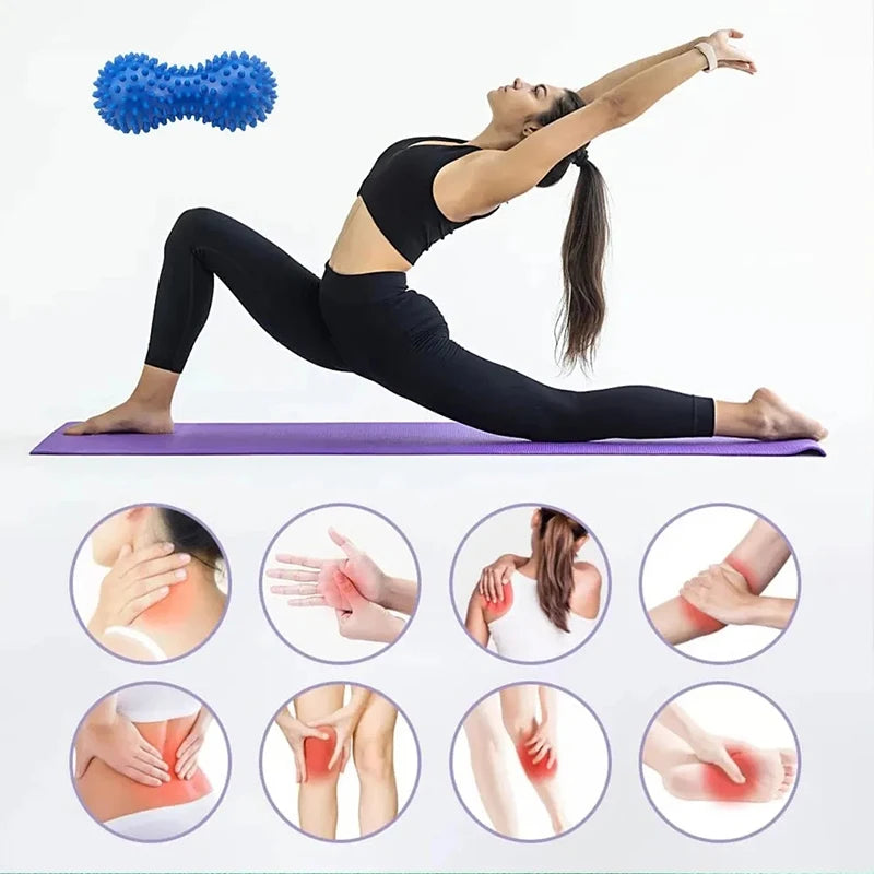 Foot Massage Roller and Spiky Ball Set for Deep Tissue Muscle Relief Body Shaping Massage Equipment Tidesmit